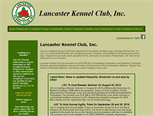 Tablet Screenshot of lancasterkennelclub.org